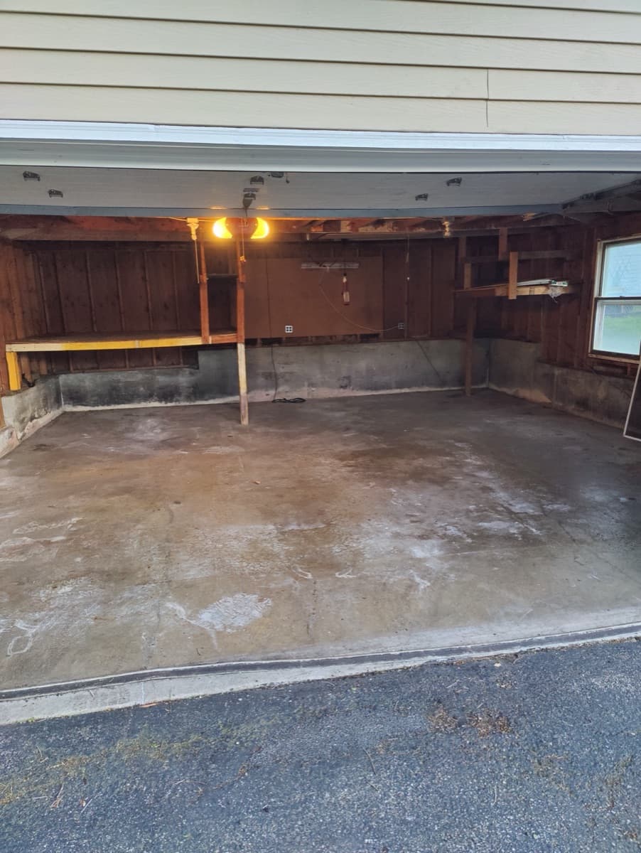 The same garage cleared and ready for handoff